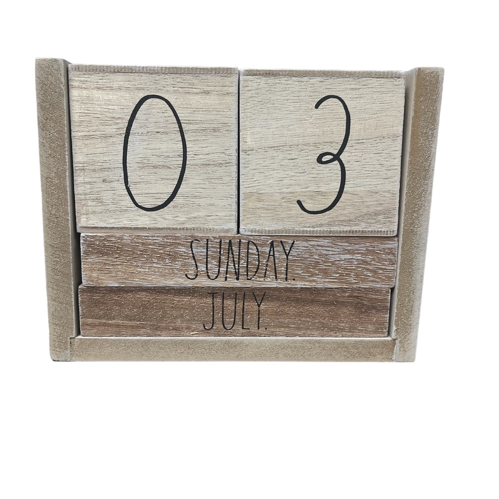 Rae Dunn Block Calendar